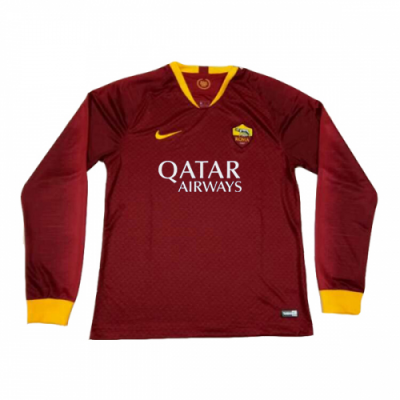 2018-19 AS Roma Long Sleeve Home Soccer Jersey Shirt
