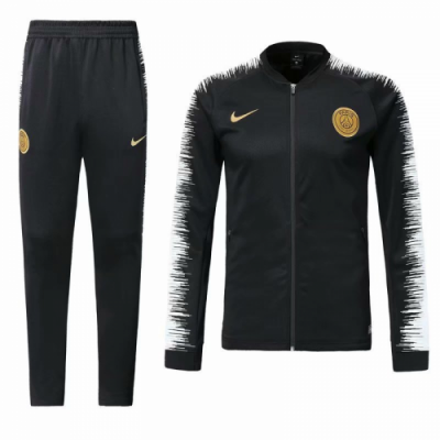 18-19 PSG Black&White V-Neck Training Kit Jacket and Pants