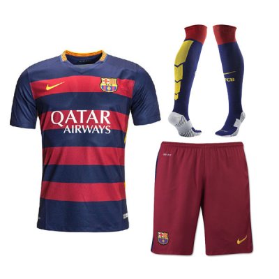 Barcelona 2015-16 Home Whole Kits(Shirt+Shorts+Socks)