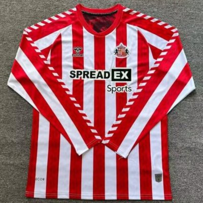 2024-25 Sunderland Long Sleeve Home Soccer Jersey Shirt