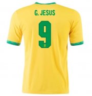 2020 Brazil Home Soccer Jersey Shirt GABRIEL JESUS 9