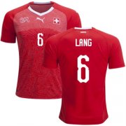 2018 World Cup Switzerland Home Soccer Jersey Shirt Michael Lang #6