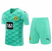 2020-21 Borussia Dortmund Green Goalkeeper Soccer Jersey Kits (Shirt+Shorts)