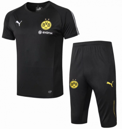2018-19 Borussia Dortmund Black Short Sleeve Training Kits