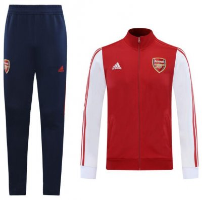 2020-21 Arsenal Red White Training Suits Jacket With Pants