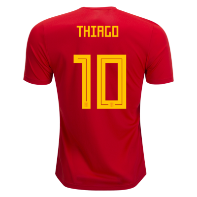 2018 World Cup Belgium Thiago Alcantara #10 Home Soccer Jersey Shirt