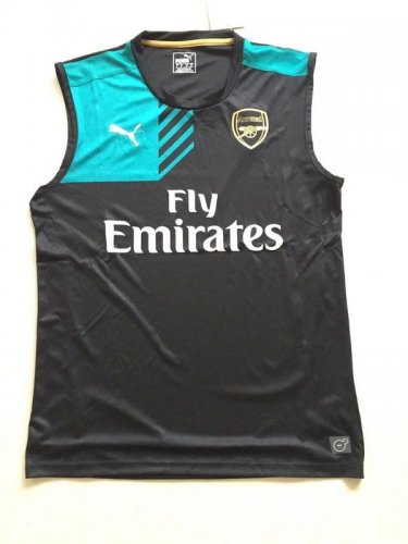 Arsenal Blue Black Sleeveless Soccer Shirt