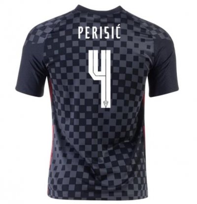 2020 EURO Croatia Away Soccer Jersey Shirt IVAN PERIŠIĆ #4