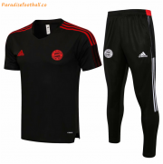 2020-21 Bayern Munich Black Training Kits Shirt with Pants