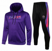 2020-21 PSG X Jordan Purple Training Kits Hoodie Sweat Shirt with Pants