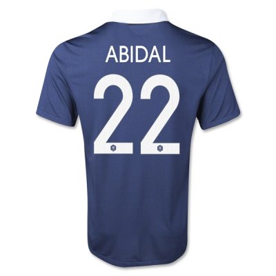 2014 France ABIDAL#22 Home Navy soccer Jersey Shirt