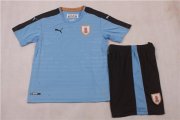Kids Uruguay 2016 Home Soccer Shirt With Shorts