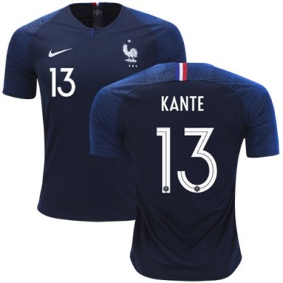2018 World Cup France Home Soccer Jersey Shirt N'Golo Kante #13