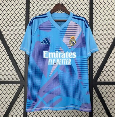 2024-25 Real Madrid Blue Goalkeeper Soccer Jersey Shirt