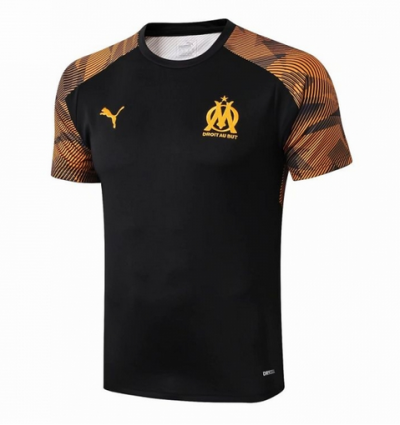 2019-20 Olympique Marseille Black Yellow Training Shirt