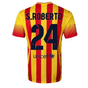 13-14 Barcelona #24 S.ROBERTO Away Soccer Jersey Shirt 13-14 Barcelona #24 S.ROBERTO Away Soccer Jersey Shirt