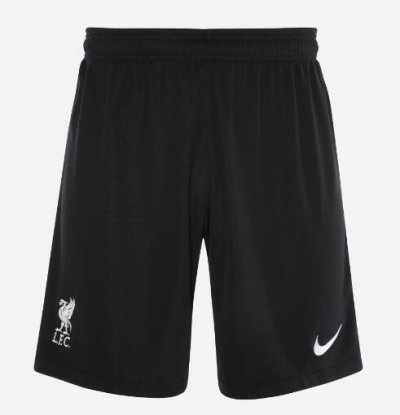 2020-21 Liverpool Goalkeeper Black Soccer Shorts