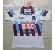 1991-92 West Ham United Retro White Away Soccer Jersey Shirt