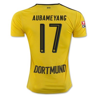 2016-17 Borussia Dortmund AUBAMEYANG 17 Home Soccer Jersey