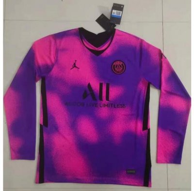 2020-21 PSG Long Sleeve Fourth Away Soccer Jersey Shirt