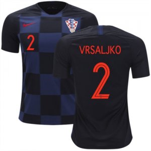 2018 World Cup Croatia Away Soccer Jersey Shirt Sime Vrsaljko #2