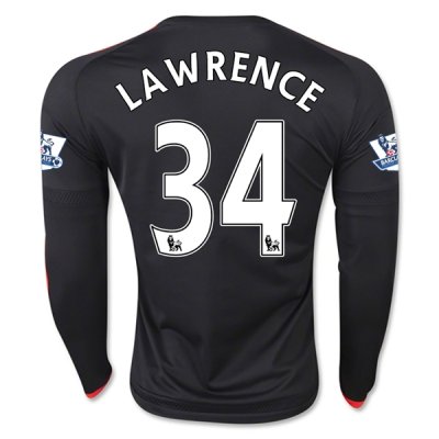 2015-16 Manchester United LAWRENCE 34 LS Third Soccer Jersey
