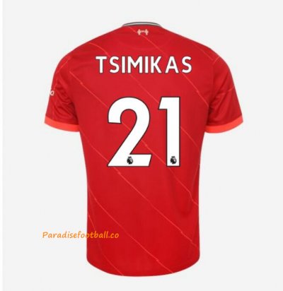 2021-22 Liverpool Home Soccer Jersey Shirt with TSIMIKAS 21 printing