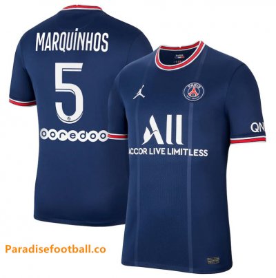 2021-22 Maillot PSG Domicile Soccer Jersey Shirt Marquinhos 5