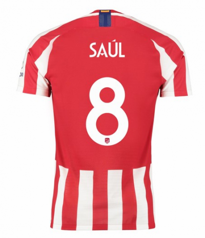 2019-20 Atletico Madrid Home Soccer Jersey Shirt Saúl 8
