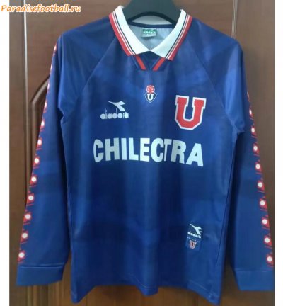 1996-97 Universidad de Chile Retro Long Sleeve Home Soccer Jersey Shirt