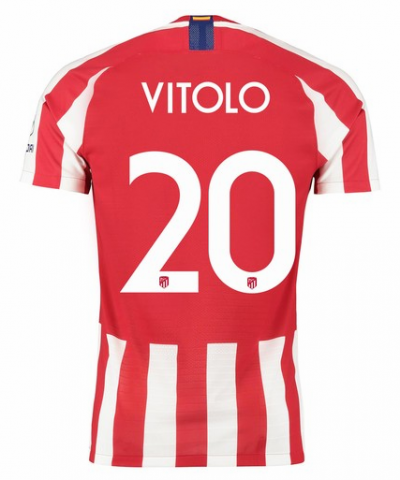 2019-20 Atletico Madrid Home Soccer Jersey Shirt Vitolo 20