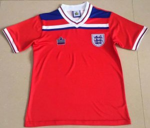 1980 England Retro Red Away Soccer Jersey Shirt