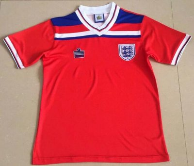 1980 England Retro Red Away Soccer Jersey Shirt