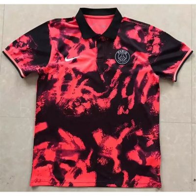 2017-18 PSG Orange Black Polo Shirt