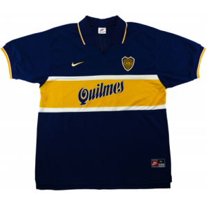 97-98 Boca Juniors Retro Home Soccer Jersey Shirt