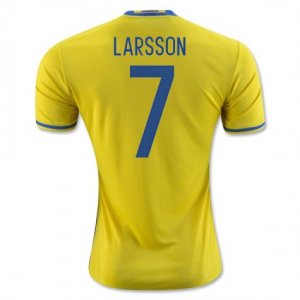 2016 Sweden Larsson 7 Home Soccer Jersey