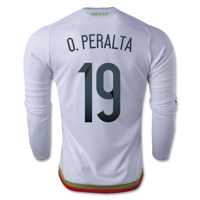 2015 Mexico O. PERALTA #19 LS Away Soccer Jersey