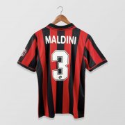 1996-97 AC Milan Retro Home Soccer Jersey Shirt Maldini #3