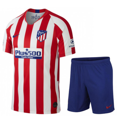 2019-20 Atletico Madrid Home Soccer Jersey Kit (Shirt + Shorts)