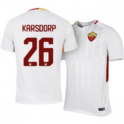 2017-18 Roma Rick Karsdorp #26 Away Soccer Jersey