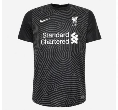 2020-21 Liverpool Goalkeeper Black Soccer Jersey Shirt