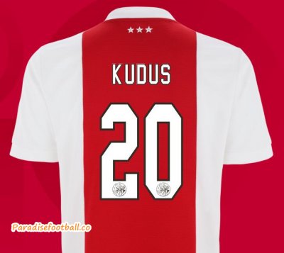 2021-22 Ajax Home Soccer Jersey Shirt with Kudus 20 printing
