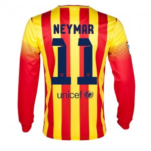 13-14 Barcelona #11 Neymar Away Long Sleeve Soccer Jersey Shirt 13-14 Barcelona #11 Neymar Away Long Sleeve Soccer Jersey Shirt