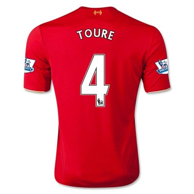 2015-16 Liverpool TOURE #4 Home Soccer Jersey