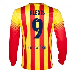 13-14 Barcelona #9 Alexis Away Long Sleeve Soccer Jersey Shirt 13-14 Barcelona #9 Alexis Away Long Sleeve Soccer Jersey Shirt
