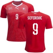 2018 World Cup Switzerland Home Soccer Jersey Shirt Haris Seferovic #9