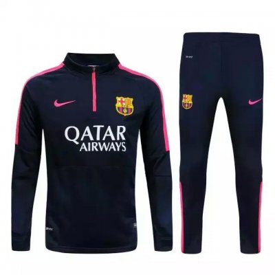 2015-16 Barcelona Dark-Blue Sweater Suit With Pants