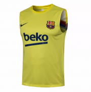 2021-22 Barcelona Yellow Soccer Vest T-Shirt