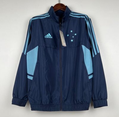 2023-24 Cruzeiro Blue Windbreaker Jacket
