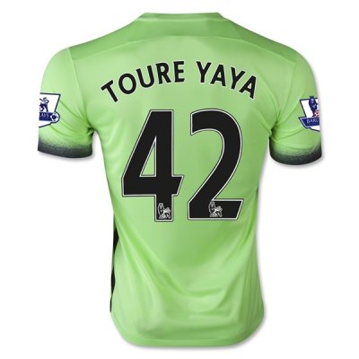 2015-16 Manchester City TOURE YAYA #42 Third Soccer Jersey